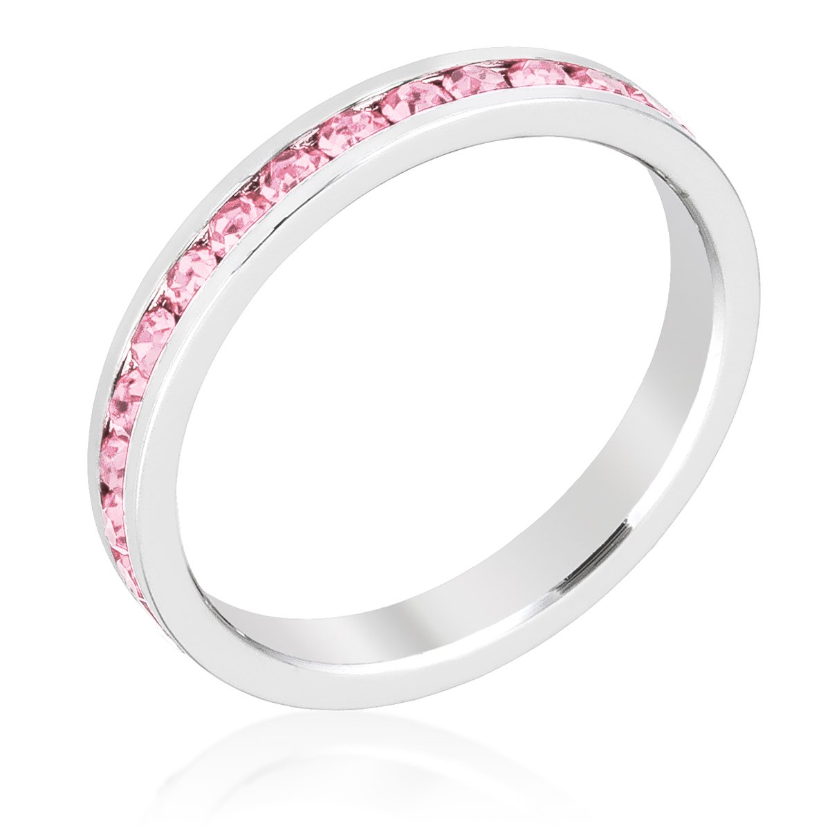 Stylish Stackables Pink Crystal Ring Stylish Stackables Pink Crystal Ring