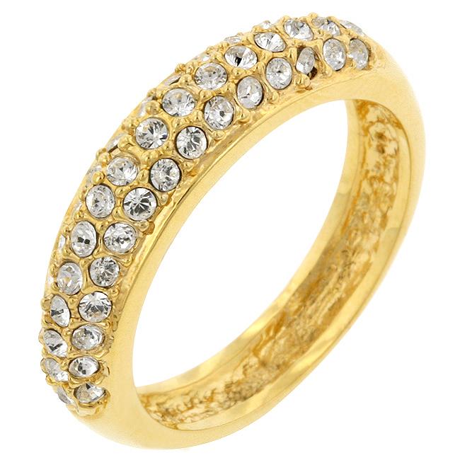 Pave Crystal Goldtone Band Pave Crystal Goldtone Band