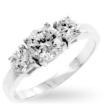 Classic Clear Triplet Bridal Band Classic Clear Triplet Bridal Band