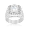 Men's Cubic Zirconia Square Ring