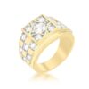 Checkerboard Cubic Zirconia Ring