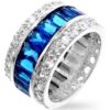 Triple Row Sapphire Eternity Band