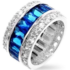 Triple Row Sapphire Eternity Band