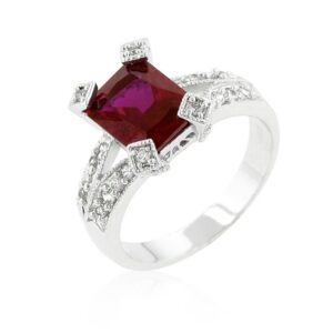 Ruby Cubic Zirconia Fashion Ring