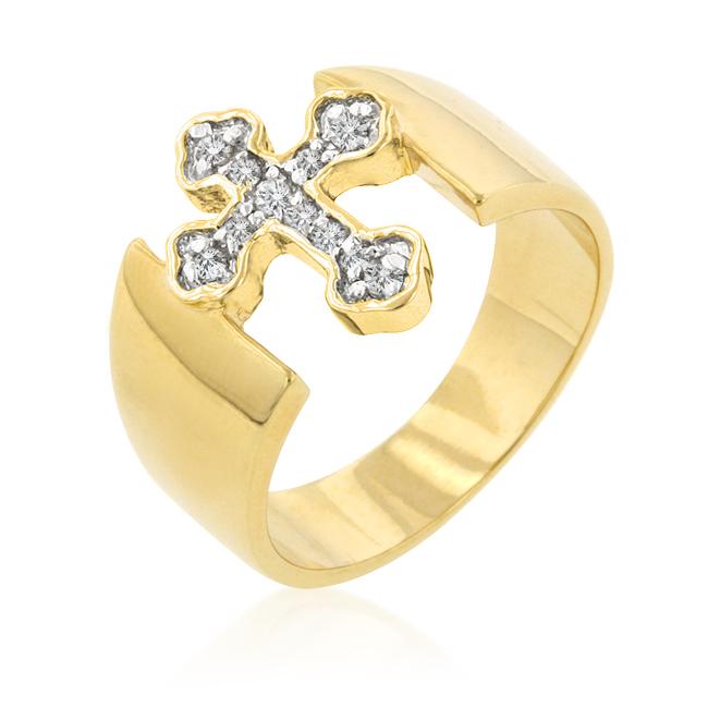Two-tone Finish Cross Ring Two-tone Finish Cross Ring