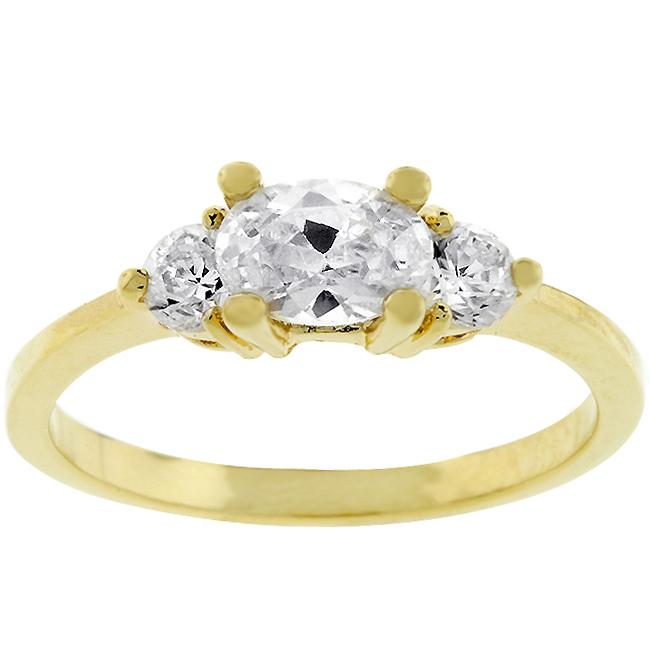 Oval Serenade Triplet Ring in Goldtone Oval Serenade Triplet Ring in Goldtone