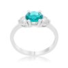 Mariah 1.2ct CZ Rhodium Aqua Simple Classic Ring