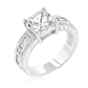 Clear Cubic Zirconia 5-Stone Ring