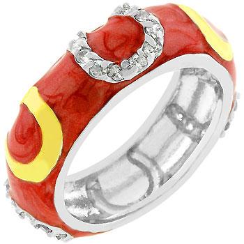 Double Pink Enamel Horseshoe Ring Double Pink Enamel Horseshoe Ring