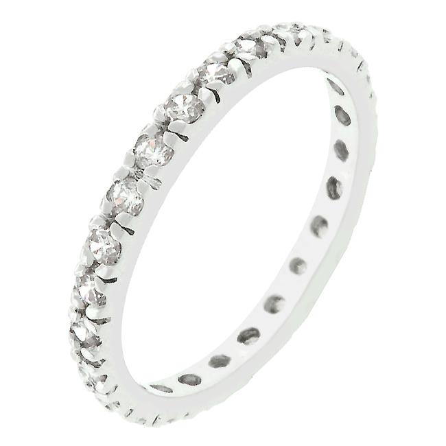 Clear Cubic Zirconia Eternity Ring Clear Cubic Zirconia Eternity Ring
