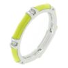 Yellow Enamel Stacker Ring