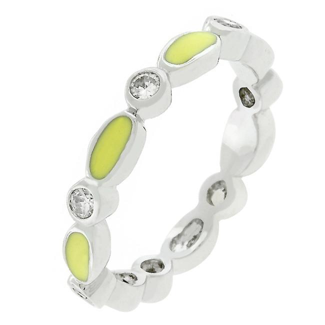 Yellow Link Enamel Stacker Ring Yellow Link Enamel Stacker Ring