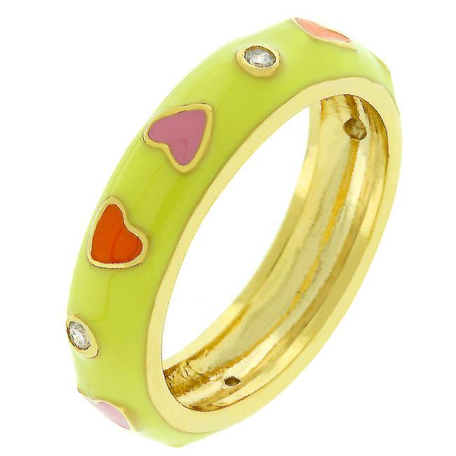 Sorbet Enamel Hearts Ring Sorbet Enamel Hearts Ring
