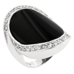 Pave Trim Onyx Ring