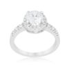 Solitaire Engagement Ring With Pave Halo