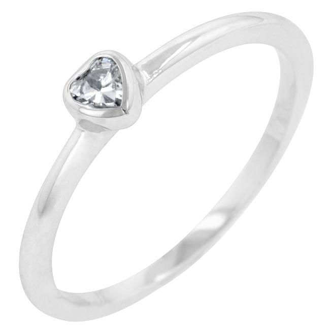 Clear Heart Solitaire Ring Clear Heart Solitaire Ring