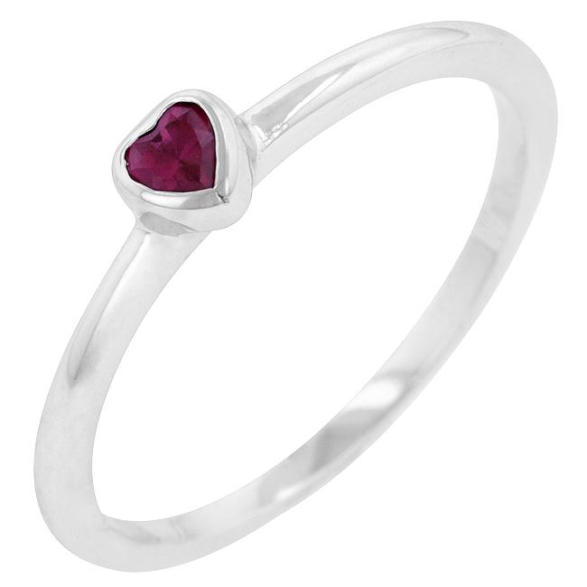 Ruby Red Heart Solitaire Ring Ruby Red Heart Solitaire Ring