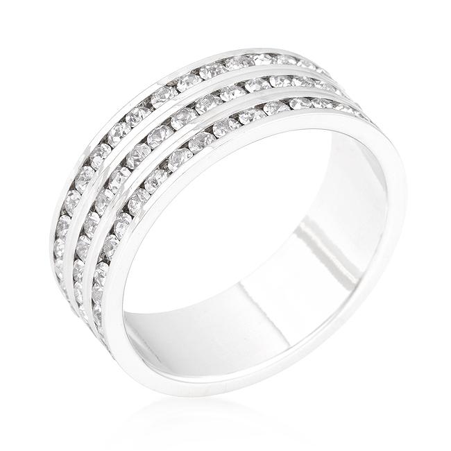 Triple Row Crystal Eternity Band Triple Row Crystal Eternity Band