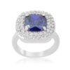Micropave Lavender Purple Bridal Cocktail Ring