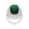 Green Cocktail Crest Ring