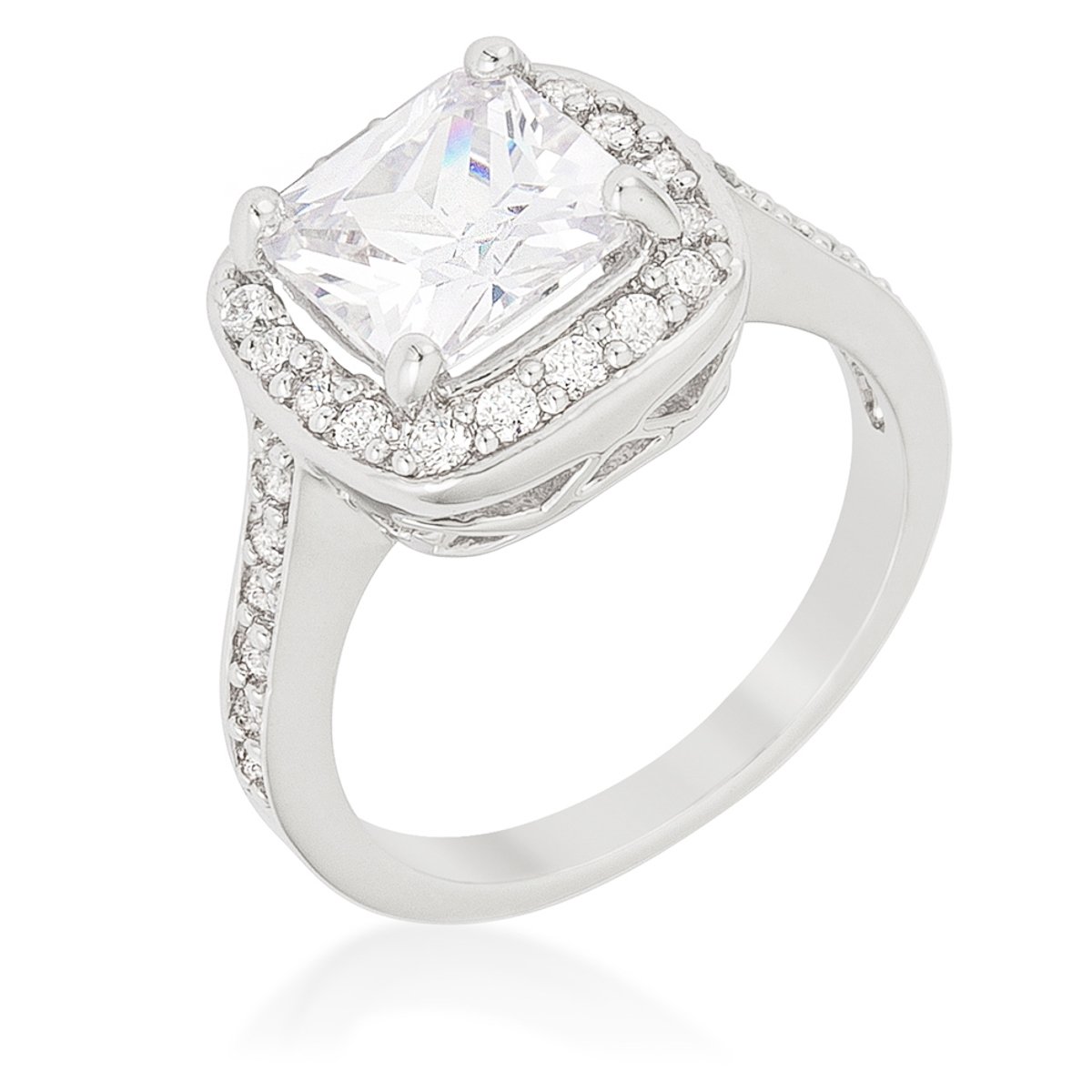 Halo Style Cushion Cut Engagement Ring Halo Style Cushion Cut Engagement Ring