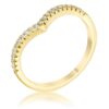 .22Ct Goldtone Chevron Ring with CZ