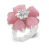 Pink Heart Clover Ring