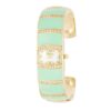 Gold Cuff Watch With Crystals - Mint